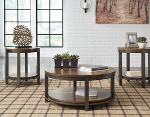 Roybeck Coffee Table (Set of 3) Rustic Wood By ASHLEY Signature