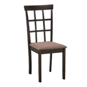 Wynn II Chairs Brown Fabric Cushion Seats with Espresso Legs Set of 2 $109.99 Ea