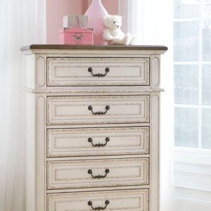 Realyn King Upholstered Bed with Mirrored Dresser, Chest and 2 Nightstands by As