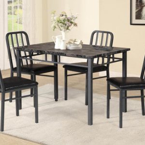 Teledo 5 piece Marble Top Dinette Set