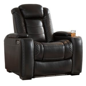 Party Time Power Recliner in Midnight by Ashley Signature