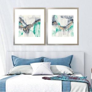 "Organic Interlace" Framed Painting Print Artwork Set (2-Piece)