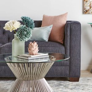 Starburst Round Silver Coffee Table