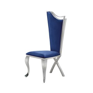 Ella Blue Dining Chair in Silver Sold in set of 2