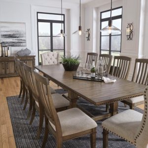 Markenburg Dining Table and 10 Chairs with Storage by Ashley Signature