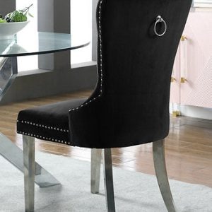Set of 2 Celia Black Velvet Dining Chairs $299.99 Each