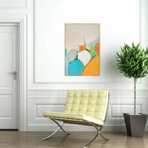 "Rocks" Framed Canvas Painting Print Artwork