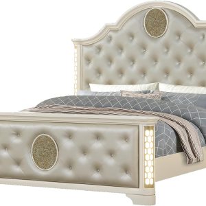 JASMINE - QUEEN Bed- GOLD BEIGE