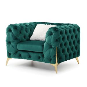 Moderno 3 Piece Living Room Set In Green