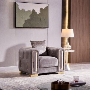 Impreza 3 Piece Living Room Set In Grey