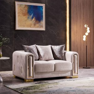 Impreza 3 Piece Living Room Set In Cream