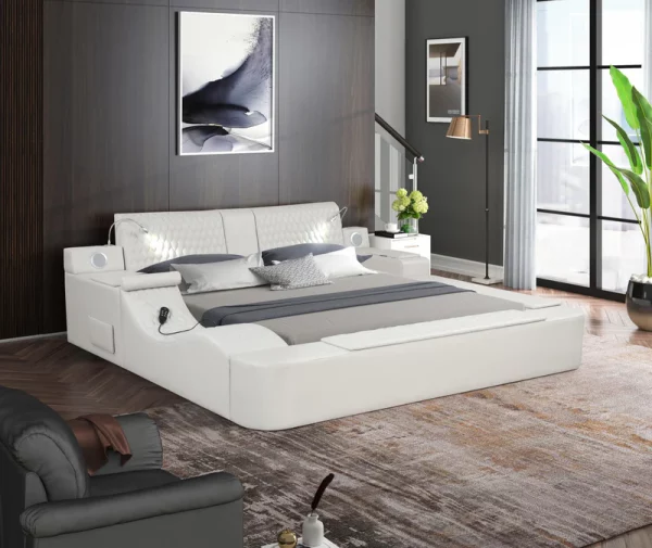 ZOYA - QUEEN SIZE BED Ice, Smart Bed, Luxury Massage with Reading Lights & USB