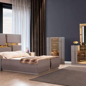 LORENZO Queen Bedroom Complete Set - Grey