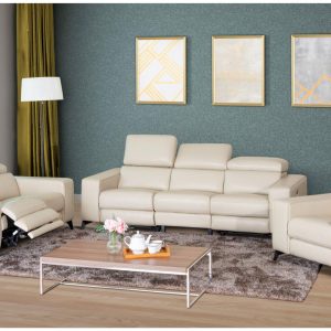Amiyah 3 Piece Power Living Room Set In Biege