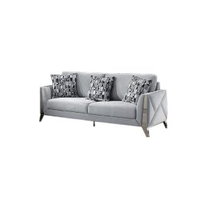 Diana  3 Piece Living Room Set In Silver