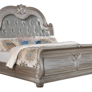 ROMA - King Size Bed Champagne/Silver