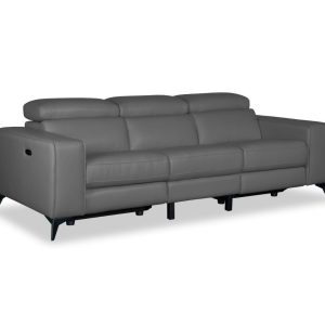 Amiyah 3 Piece Power Living Room Set In Grey