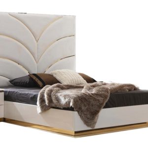 La Laura - King Size Bedroom Complete Set - White &amp Gold