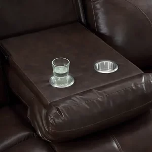 Faith Brown Power Sofa Recliner