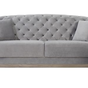Hilton 3 Piece Living Room Set in Grey